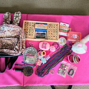 Toddler Girls Accessories Lot, Melissa & Doug Alphabet Stamp Set